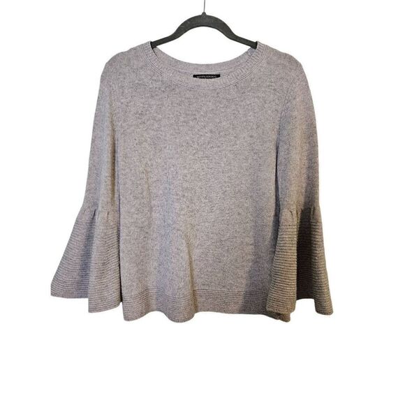 Banana Republic gray rounded neck wool blend sweater. Size S. - Picture 1 of 6